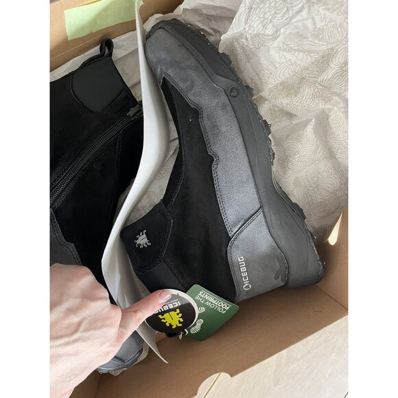 New ICEBUG Metro2 BUGrip Snow Boots Black Men Sz 11.5 Warm Traction Studs Comfor main image 14